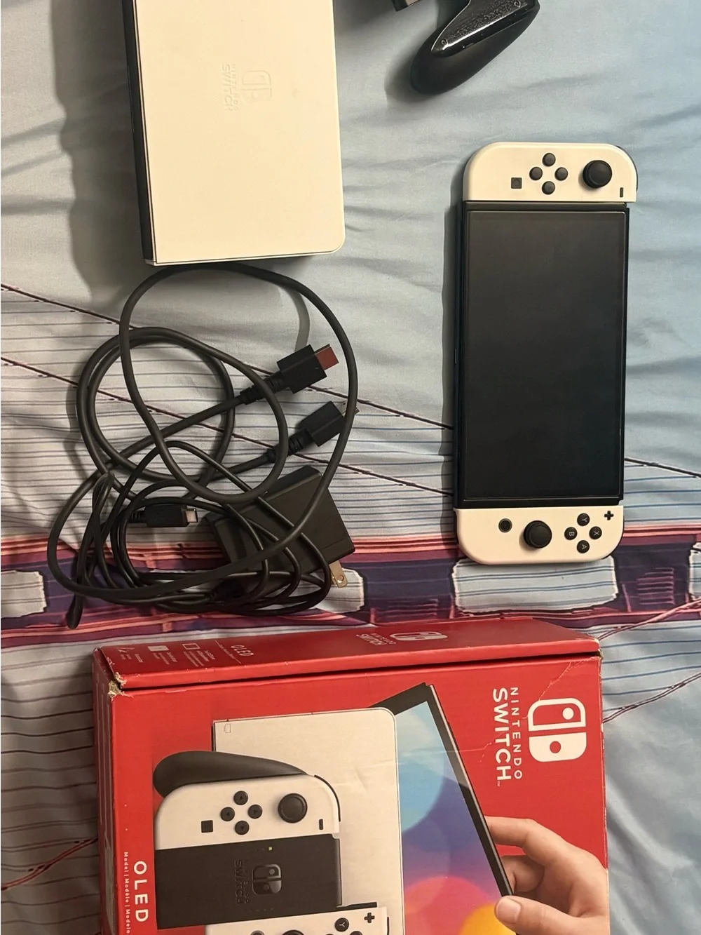 Nintendo Switch OLED Console with White Joy‑Con Controllers